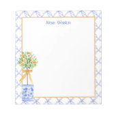 ウオーターカラーチノワセリーオレンジツリートピアリー ノートパッド (正面)