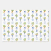 ウオーターカラーチノワセリーオレンジツリートピアリー ラッピングペーパーシート (正面2)