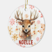 ウオーターカラートナカイパーソナライズされたオーナメント セラミックオーナメント (左)