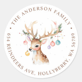 ウオーターカラートナディースクリスマス差出人住所 ラウンドシール