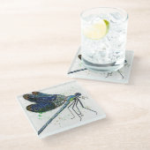 ウオーターカラートンボのコースター ガラスコースター (アングル)