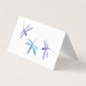 ウオーターカラートンボ色彩の鮮やかイハンド 名刺 (裏面)