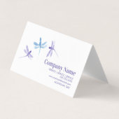 ウオーターカラートンボ色彩の鮮やかイハンド 名刺 (正面)