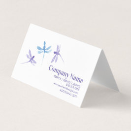 ウオーターカラートンボ色彩の鮮やかイハンド 名刺