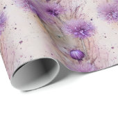 ウオーターカラードリーミーパステルアリウムフラワーズ ラッピングペーパー (ロールコーナー)