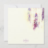 ウオーターカラードリームキャッチャー結婚の羽 招待状 (裏面)