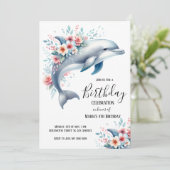 ウオーターカラードルフィンフローラバースデーパーティー 招待状 (スタンド正面)