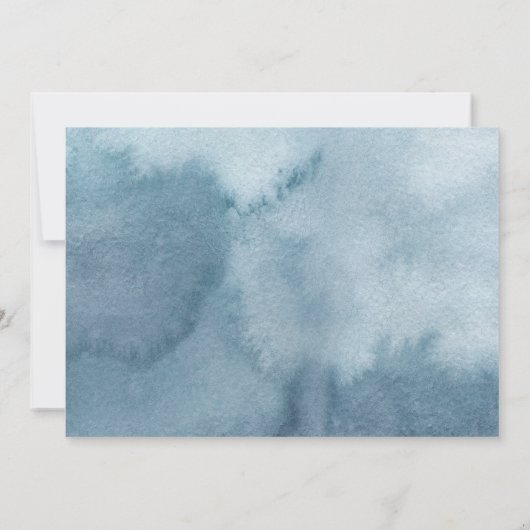 ウオーターカラードルフィン&ホワイトフローラバースデーパーティー 招待状 (裏面)