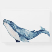 ウオーターカラーハンプバックホエー航海のルビーチ結婚式 ゲストブック (裏面)