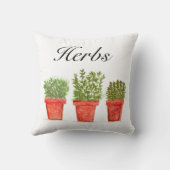 ウオーターカラーハーブThymeローズマリーオレガノプラントポット クッション (裏面)