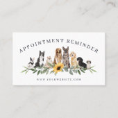 ウオーターカラーヒマワリ犬が動物ペットケアを育てる 予約カード (正面)