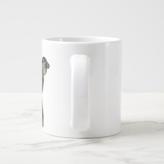 ウオーターカラーピットブルテリアパピードッグ ジャンボコーヒーマグカップ (裏面)