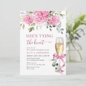 ウオーターカラーピンクアジサイブライダルシャワー 招待状 (スタンド正面)