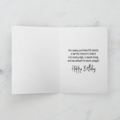 ウオーターカラーピンクアジサイ誕生日 カード (内部)