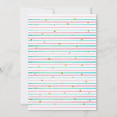 ウオーターカラーピンクフラミンゴ誕生日招待状 招待状 (裏面)