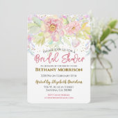 ウオーターカラーピンクローズブライダルシャワー 招待状 (スタンド正面)