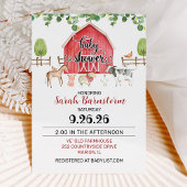 ウオーターカラーファームアニマルズバームベビーシャワー 招待状