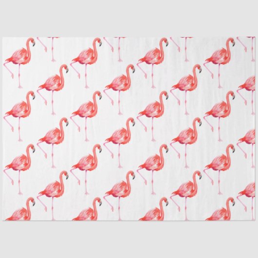 ウオーターカラーフラミンゴシリーズデザイン13 薄葉紙 (正面)