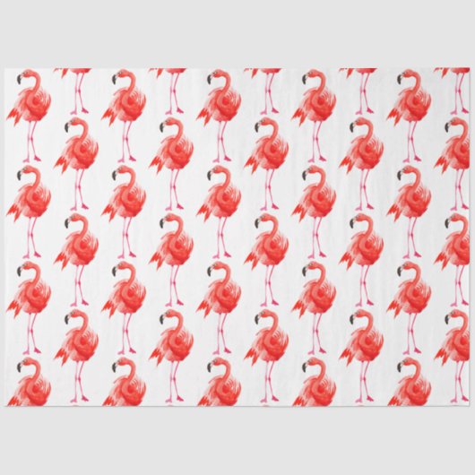 ウオーターカラーフラミンゴシリーズデザイン14 薄葉紙 (正面)