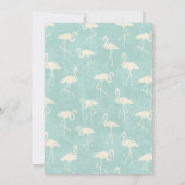 ウオーターカラーフラミンゴベビーシャワー招待状 招待状 (裏面)