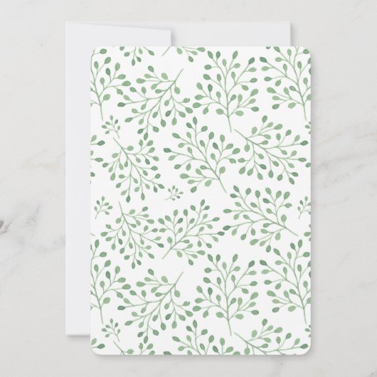 ウオーターカラーフラミンゴベビーシャワー招待状 招待状 (裏面)