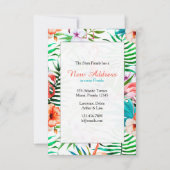 ウオーターカラーフラミンゴ招待状 招待状 (正面)