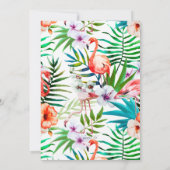 ウオーターカラーフラミンゴ結婚式招待状 招待状 (裏面)