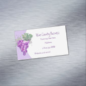 ウオーターカラーブドウインカントリーツアーまたはブドウ畑 マグネット名刺 (インサイチュ)