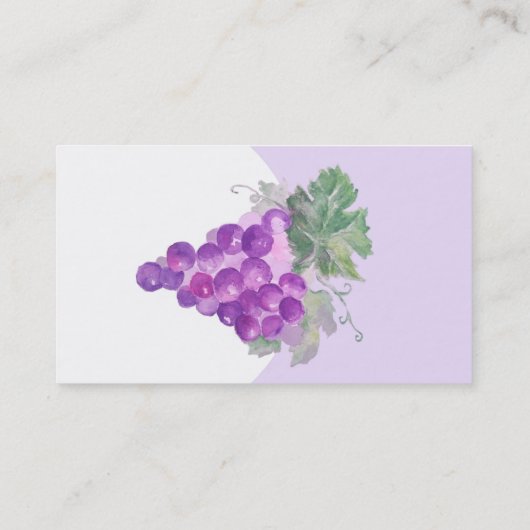 ウオーターカラーブドウインカントリーツアーまたはブドウ畑 名刺 (裏面)