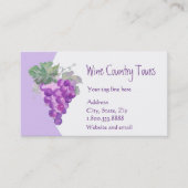 ウオーターカラーブドウインカントリーツアーまたはブドウ畑 名刺 (正面)