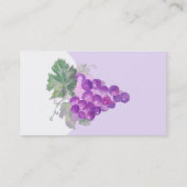 ウオーターカラーブドウインカントリーツアーまたはブドウ畑 名刺 (裏面)