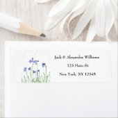 ウオーターカラーブルーベルフラワーズ差出人住所 ラベル (インサイチュ)