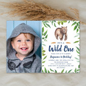 ウオーターカラーベアーワイルドワン |誕生日パーティー 招待状