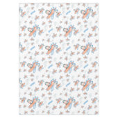 ウオーターカラーペンギン飛行機パーティーテーブルクロス テーブルクロス (正面)