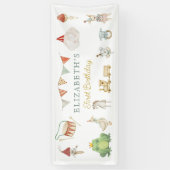 ウオーターカラーマッシュルームカエルベビーおもちゃ誕生日 横断幕 (縦)