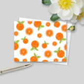 ウオーターカラーミカンシトラスフルーツ ノートカード