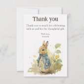 ウオーターカラーラビットピーターパーティー サンキューカード (正面)
