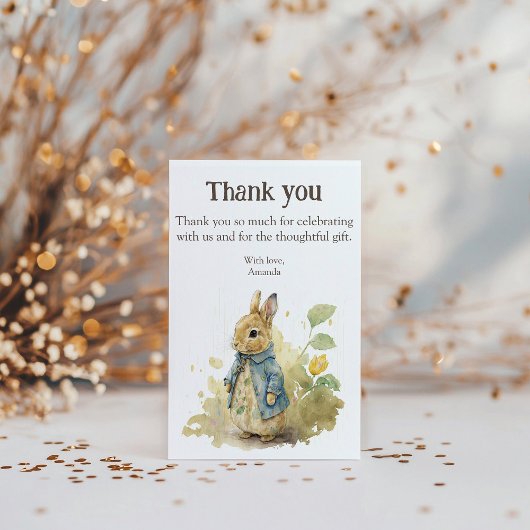 ウオーターカラーラビットピーターパーティー サンキューカード