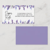 ウオーターカラーラベンダーフラワーディッパラッフルカード エンクロージャーカード (正面/裏面)