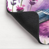 ウオーターカラーラベンダー及び《鳥》アメリカゴガラ マウスパッド (コーナー)