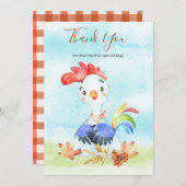 ウオーターカラールースターファーム サンキューカード (正面/裏面)