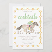 ウオーターカラーレースホースエクエストランカクテル 招待状 (正面)