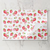 ウオーターカラーワイルドストロベリー誕生日 ペーパーパッド (折り畳み)