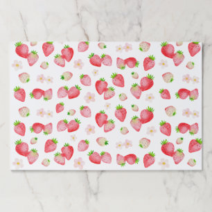 ウオーターカラーワイルドストロベリー誕生日 ペーパーパッド