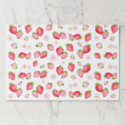 ウオーターカラーワイルドストロベリー誕生日 ペーパーパッド (正面)