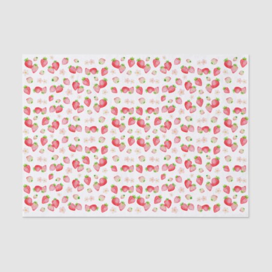 ウオーターカラーワイルドストロベリー誕生日 薄葉紙 (正面)
