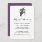 ウオーターカラーワインヴィンヤード |ブライダルシャワー 招待状 (正面/裏面)