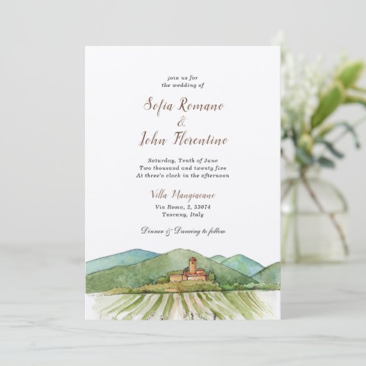 ウオーターカラーヴィネヤードナパソノマカリフォルニア 招待状 (スタンド正面)