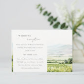 ウオーターカラーヴィンヤード風景結婚披露宴 エンクロージャーカード (スタンド正面)