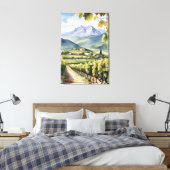ウオーターカラーヴィンヤード キャンバスプリント (インサイチュ (寝室))